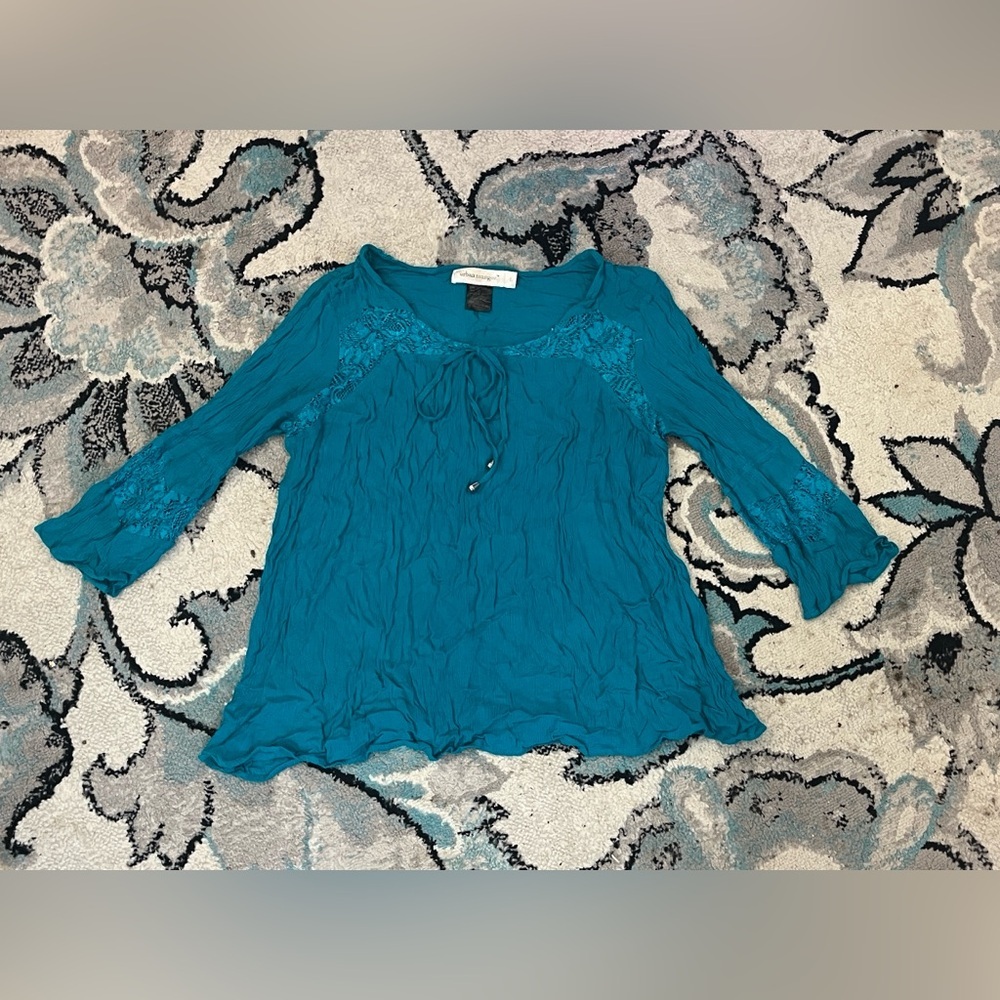Blouse with Lace Accents